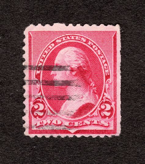 US Postage Stamp 2c Washington Red Facing left 219D light | Etsy