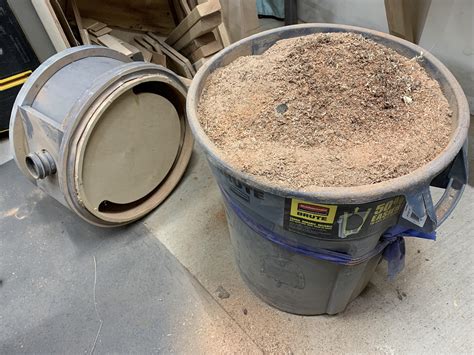 Diy Dust Collector Is Killing It 30 Gallon Can Stuffed Full And Never