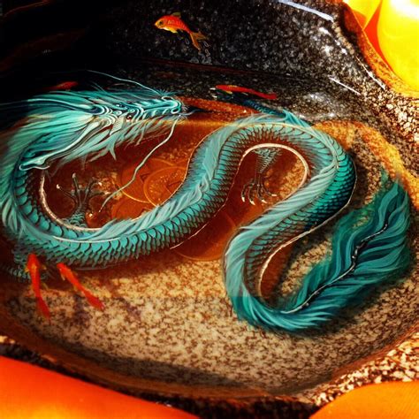 Making a three dimensional painting will also require a good chunk of the 4th dimension. 3D resin painting-A Fish Leaping Over The by ...