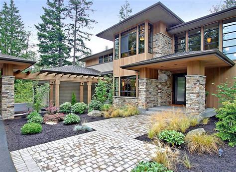 Ide Rumah Batu Alam, Tampak Depan dan Interior Lengkap