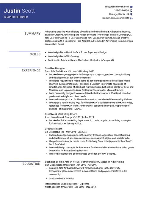 Graphic Designer Resume Sample In 2024 Resumekraft