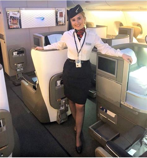 British Airways Cabin Crew Flight Attendant Hot British Airline 1940s Suit Feminine Skirt