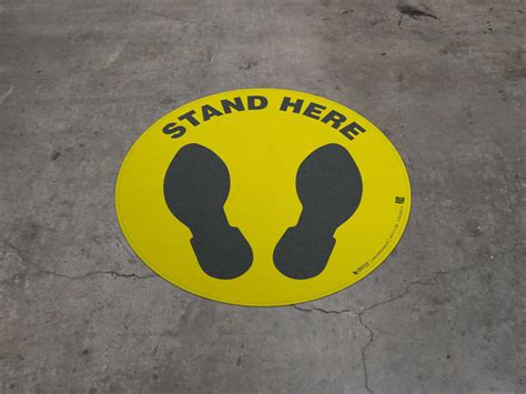 Stand Here Floor Sign