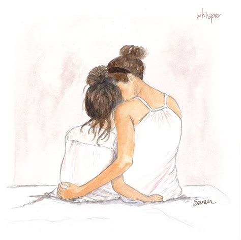 Mother Daughter Whispers Illustration Friday Topic “whisper” Mother Daughter Art Mother And