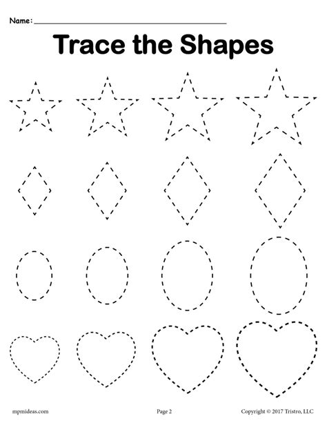 3 Tracing Shapes Worksheets Smallest To Largest Supplyme