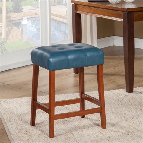 Homepop Tufted Faux Leather 24 Counter Stool 24 Inches On Sale