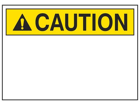 Caution Write On Blank Safety Sign Vinyl Adhesive Backed S 23130v