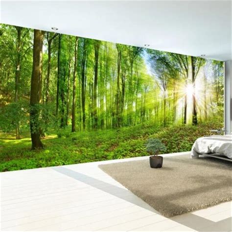 Beibehang Custom Wallpaper 3d Mural Giant Full Scene Fantasy Forest Hd