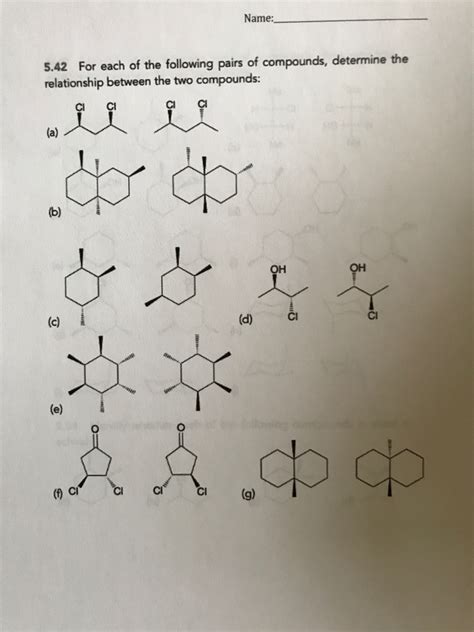 Solved For Each Of The Following Pairs Of Compounds
