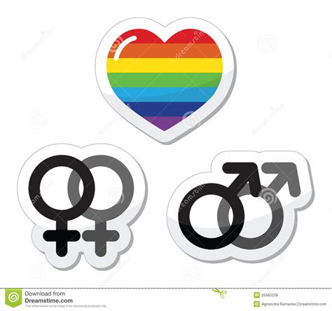 Gay Couple Gay Love Icons Set Royalty Free Stock Images Image 25685239