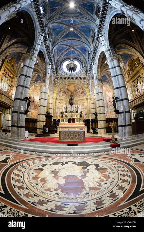 Interior View Altar Area Cathedral Of Siena Cattedrale Di Santa