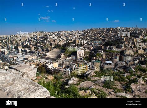 Citadel Amman Jordan Stock Photo Alamy