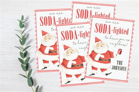PRINTABLE Soda Lighted To Have You As Neighbors Gift Tag Etsy