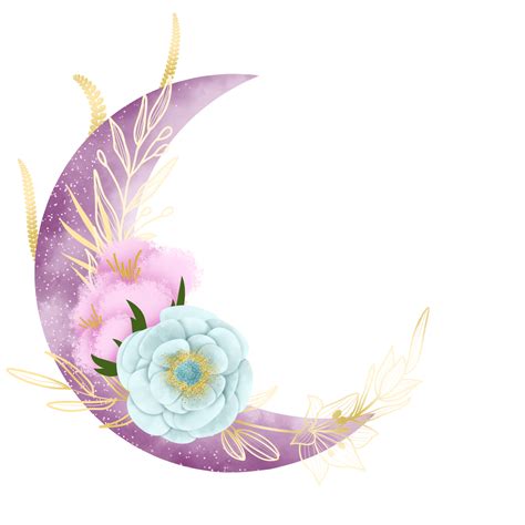 Bohong Moon Flower Watercolor Illustration 8822204 Png