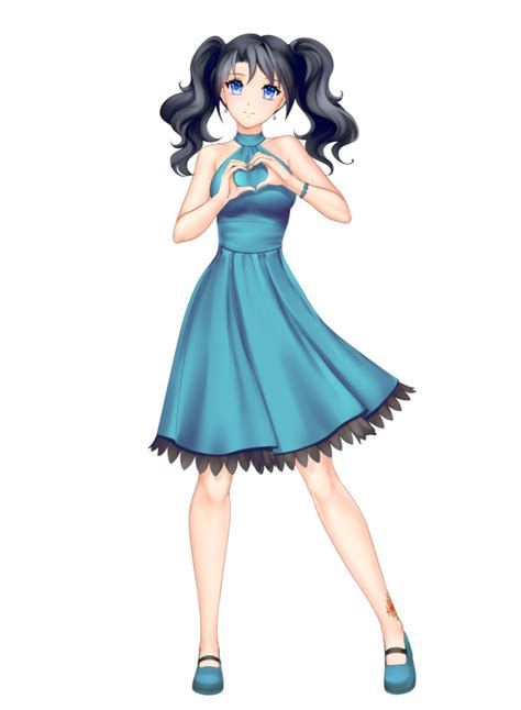 Anime Girl Dress With Black Hair