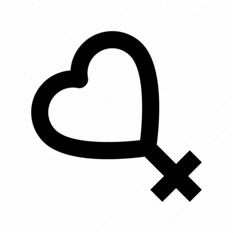 Female Gender Symbol Heart Lovely Valentine Woman In Love Icon