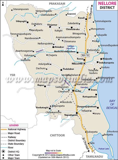 Nellore Andhra Pradesh India Map Old Maps Districts