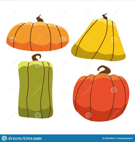 Pumpkin Of Various Shapes And Colorspumpkin Of Various Shapes And