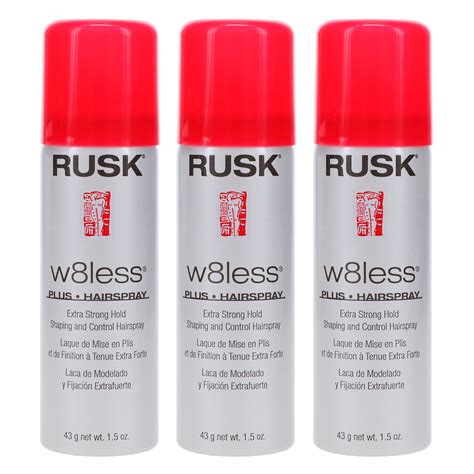 Rusk W8less Plus Extra Strong Hold Hairspray 1 5 Oz 3 Pack Lala Daisy