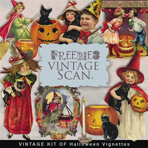 Freebies Vintage Halloween Vignettesfar Far Hill Free Database Of