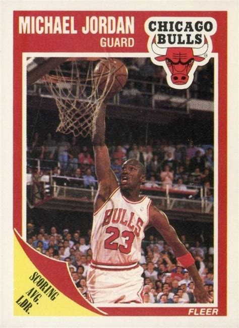 Cards of hall of famers and stars from this era can easily be worth thousands of dollars, especially if they are in great shape. 1989 Fleer Michael Jordan #21 Basketball Card Value Price Guide