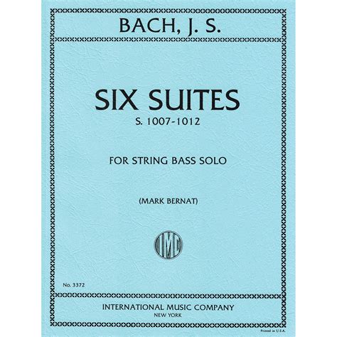 six cello suites for double bass bwv 1007 12 bernat johann sebastian bach international