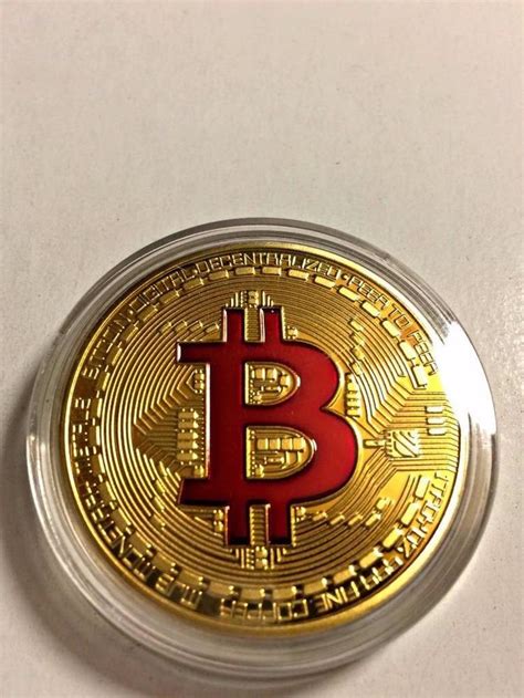 Bitcoin Gold Plated Commemorative Bitcoin W Red B Coin Art
