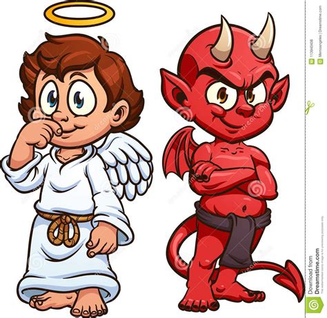 Cartoon Angel Devil Stock Illustrations 2367 Cartoon
