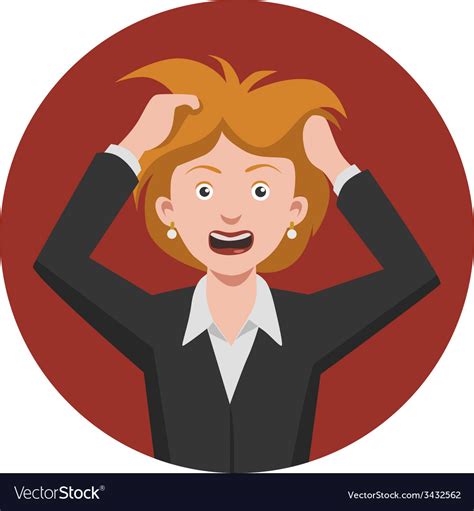 frustrated woman royalty free vector image vectorstock