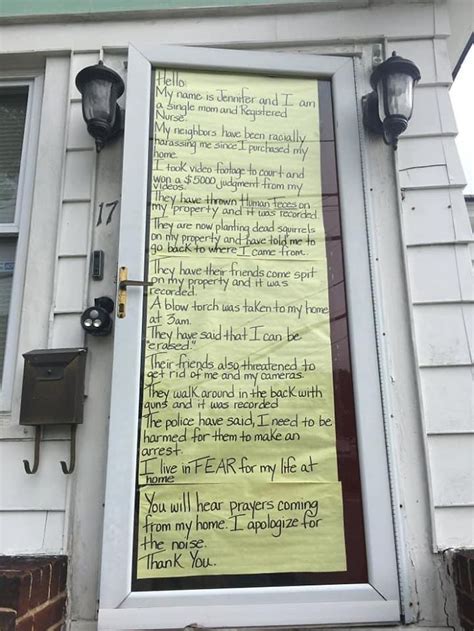 Black Single Mom Gets Nastily Harassed By Neighbors Leaves A Note On