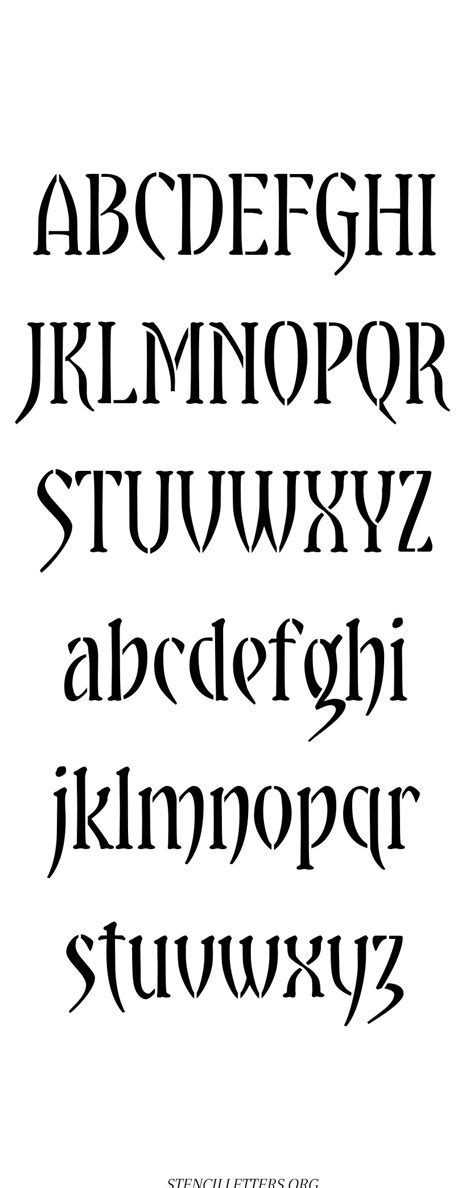Gothic Calligraphy Alphabet Printable Free Printable