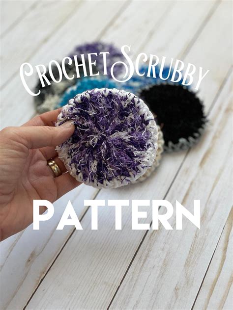 PATTERN Crochet Scrubby Pattern Round Scubby Pattern | Etsy in 2021 | Scrubbies crochet pattern 