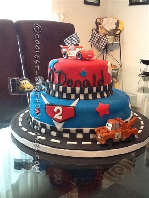 Cars the movie birthday cake 2 tiered cars birtrhday cake for 2 year old little boy named bradyn. Coolest Cars 2 Cake for a 2-Year-Old Boy