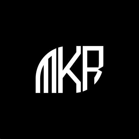 Mkr Letter Logo Design On Black Background Mkr Creative Initials