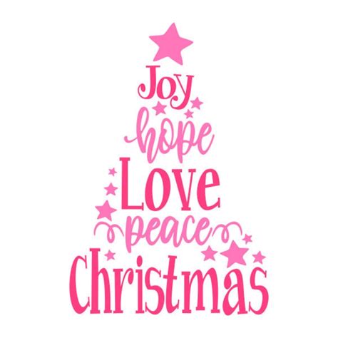 Joy Hope Love Peace Christmas Cuttable Design Png Dxf Svg And Etsy