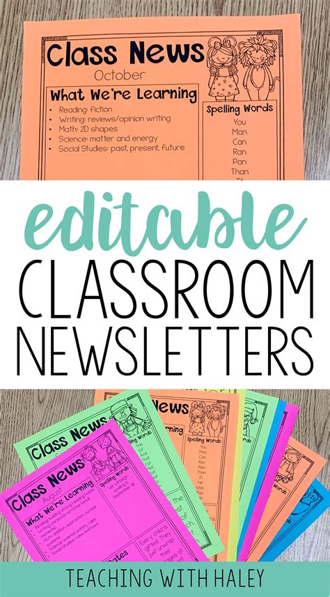 free editable classroom newsletter template power point 4be