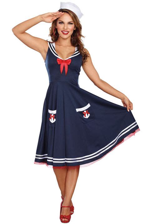 Details About Brand New Retro Pinup Sailor Women All Aboard Plus Size