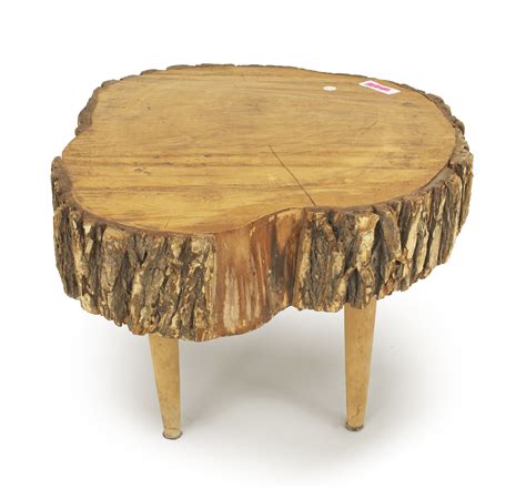 Daanis Wood Tree Trunk Coffee Table