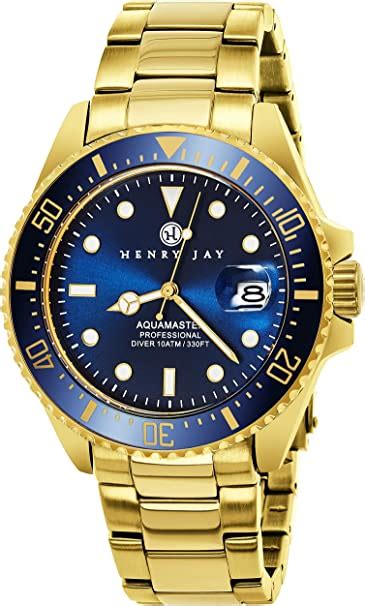 Henry Jay Mens 23k Gold Plated Stainless Steel “specialty