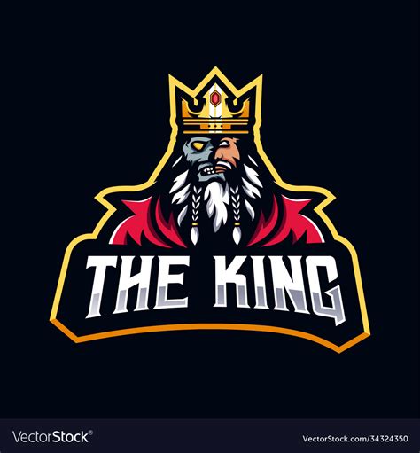 King Logo Design With Modern Royalty Free Vector Image
