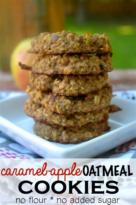 I have been looking for a moist oatmeal cookie recipe for years but have failed until this one caught my eye. No Flour and No Sugar- Caramel-Apple Oatmeal Cookies ...