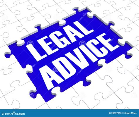 Legal Advice Puzzle Showing Attorney Counseling Stock Illustration