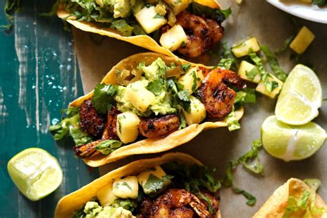 Crispy Jerk Shrimp Tacos With Coconut Pineapple Salsa The Foul Mouth Gourmet