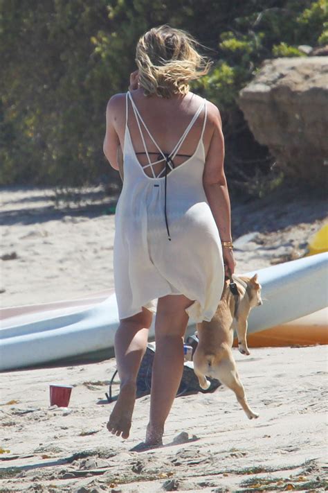 Hilary Duff At The Beach In Malibu July 2016