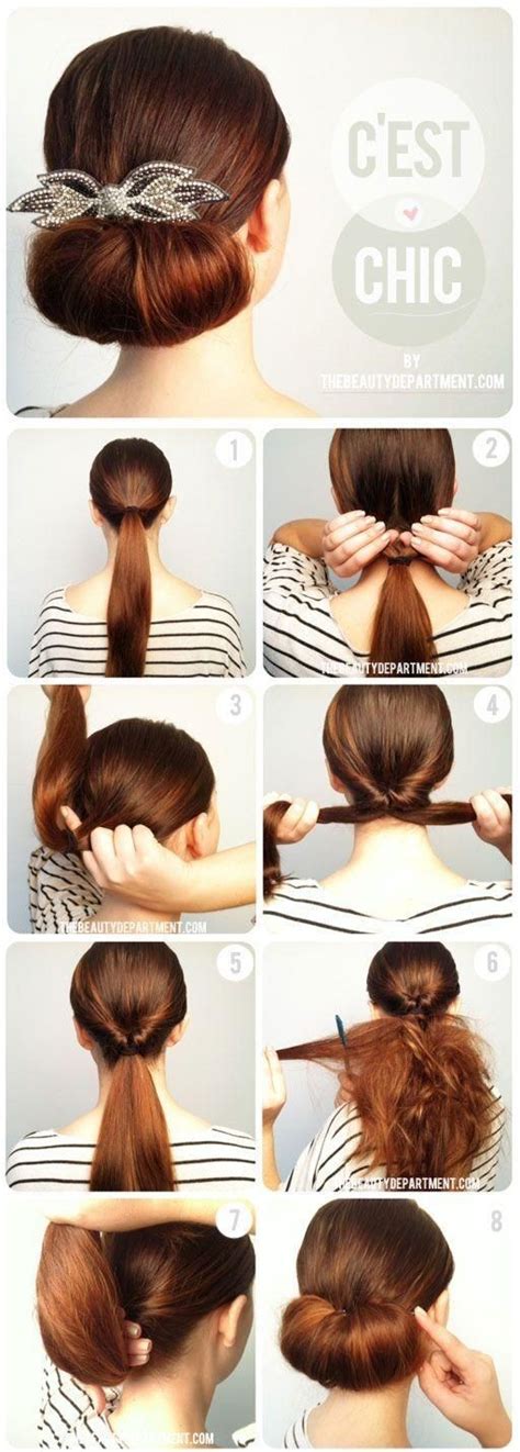 Twisted Flip Bun Updos Pictures Tutorial Easy Updo Hairstyles