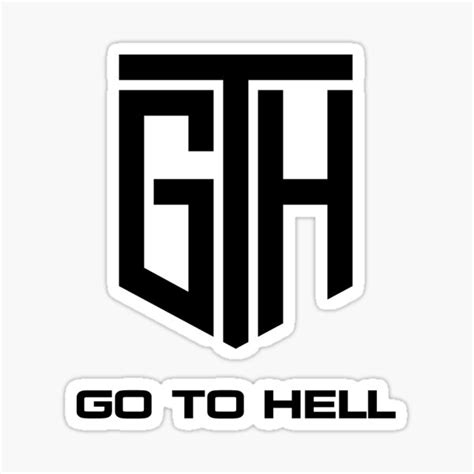 Go To Hell Logo Design Sticker By Mohammed67987 Redbubble