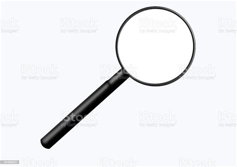 Illustration Of A Magnifying Glass Over White Background Stock Photo