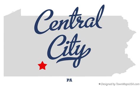 Map Of Central City Pa Pennsylvania