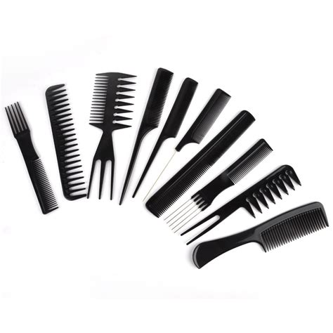 Mayitr 10pcs Professional Salon Hair Combs Black Anti Static Heat
