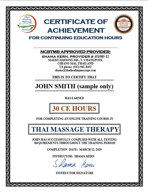 How To Get A Thai Massage Online Certificate And Ceus